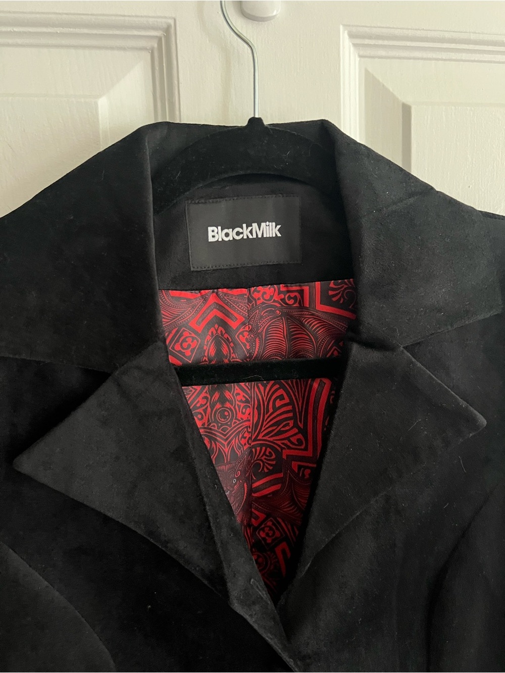 Blackmilk Black Cursed Bats Velvet Trench Coat - Picture 4 of 8